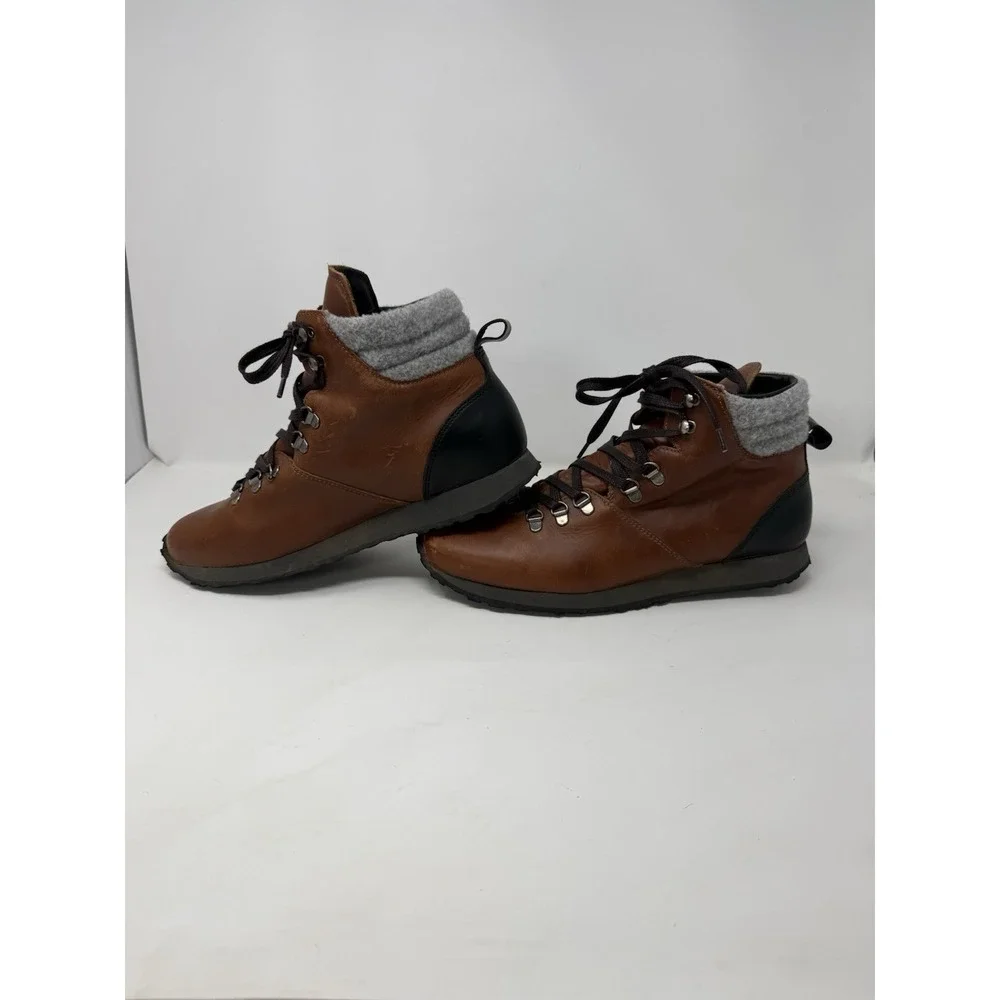 HOOD Rubber Co. Concord Leather Waterproof Hiking‎ Boots Vibram Sole Men's 9.5